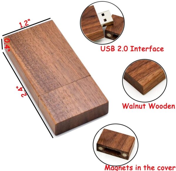 Wooden USB Key + 500 Tracks USB Music 2